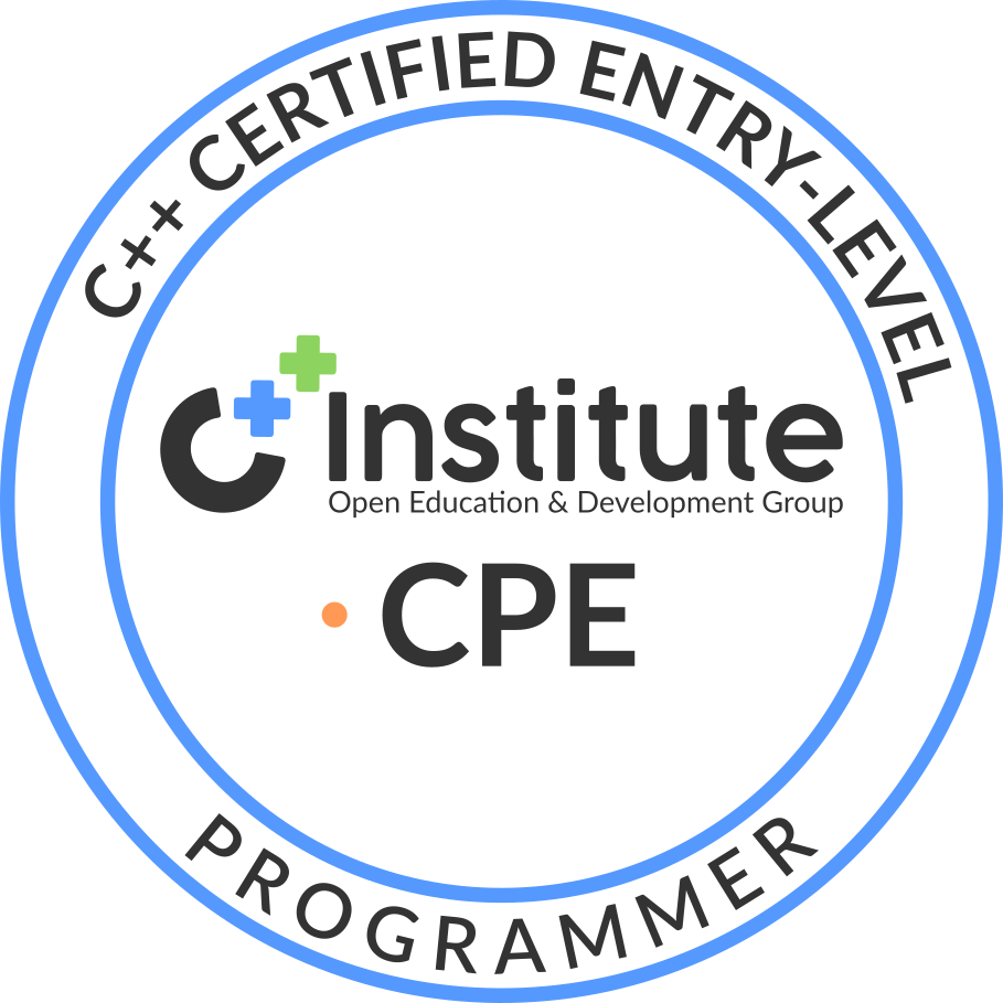 C++ Certified Entry-Level Programmer Badge