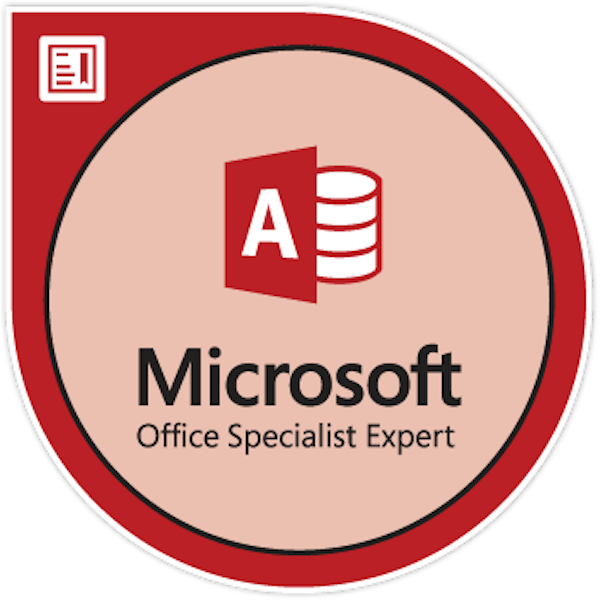 Microsoft Office Specialist Access 2019 Expert Badge
