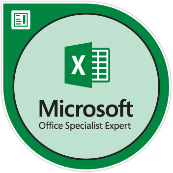 Microsoft Office Specialist Excel 2019 Expert Badge
