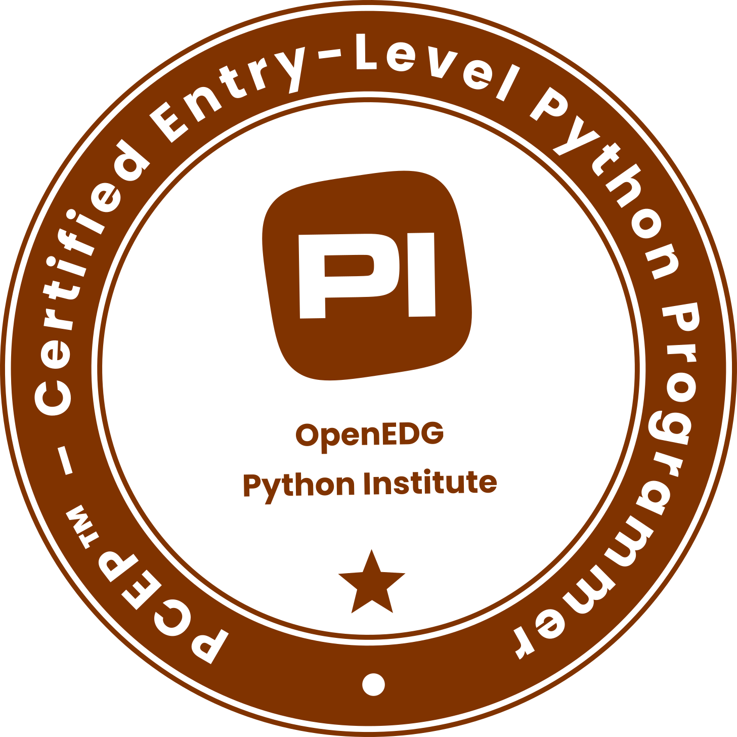 Certified Entry-Level Python Programmer Badge
