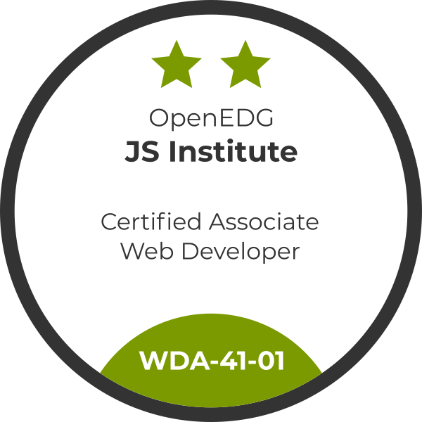 Certified Associate Web Developer Badge